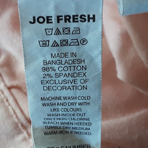 🌞 Joe Fresh Blush Pink Cotton Cropped Pants | 12 - Picture 10 of 12
